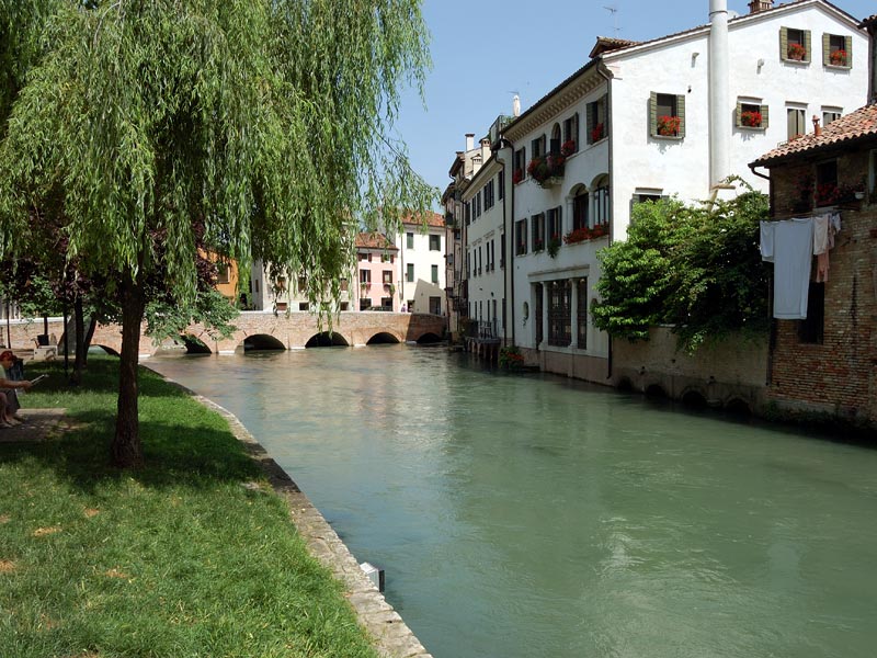 Treviso - San Francesco Bridge on River Botteniga